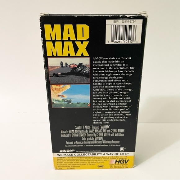 Mad Max VHS Mel Gibson Movie - Picture 4 of 14